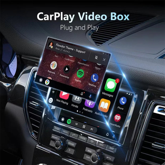 2 in 1 AI Box CarPlay Android Auto Wireless Car Upgrade Adapter Support Navigation Music HD Mirroring - 3