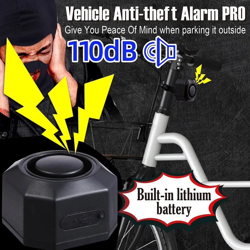 SF32 Waterproof Motorcycle Anti Theft Alarm USB Rechargeable Wireless Bicycle Alarm System with Remote - 2