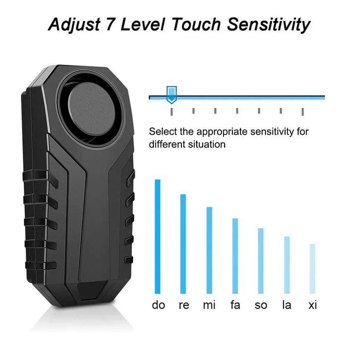 SF22R+03C Wireless Anti Theft Alarm System for Motorcycle Bicycle Remote Control Vibration Detection Device - 4