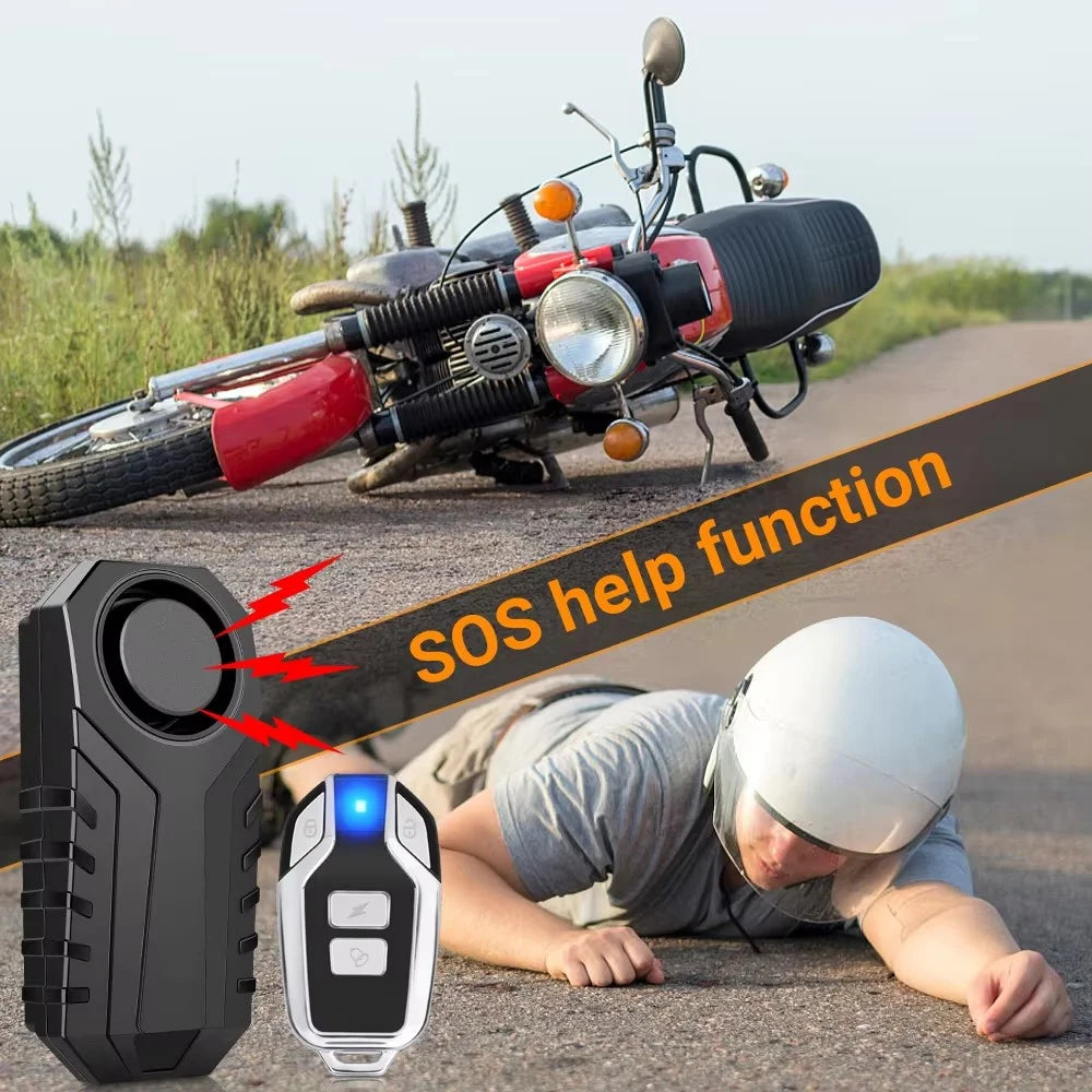 SF22R+09C Wireless Motorcycle Alarm System with Remote Control USB Rechargeable Waterproof Bicycle Anti Theft Device - 4