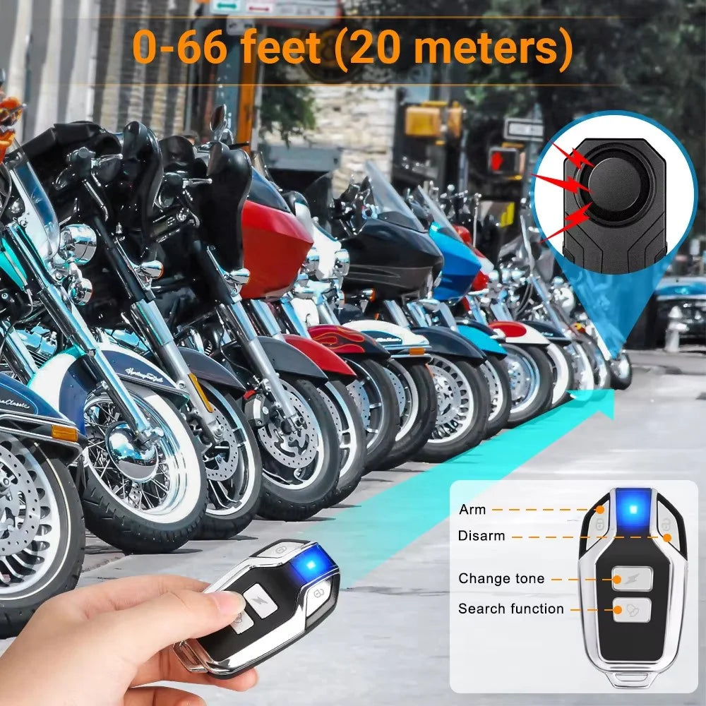 SF22R+09C Wireless Motorcycle Alarm System with Remote Control USB Rechargeable Waterproof Bicycle Anti Theft Device - 5