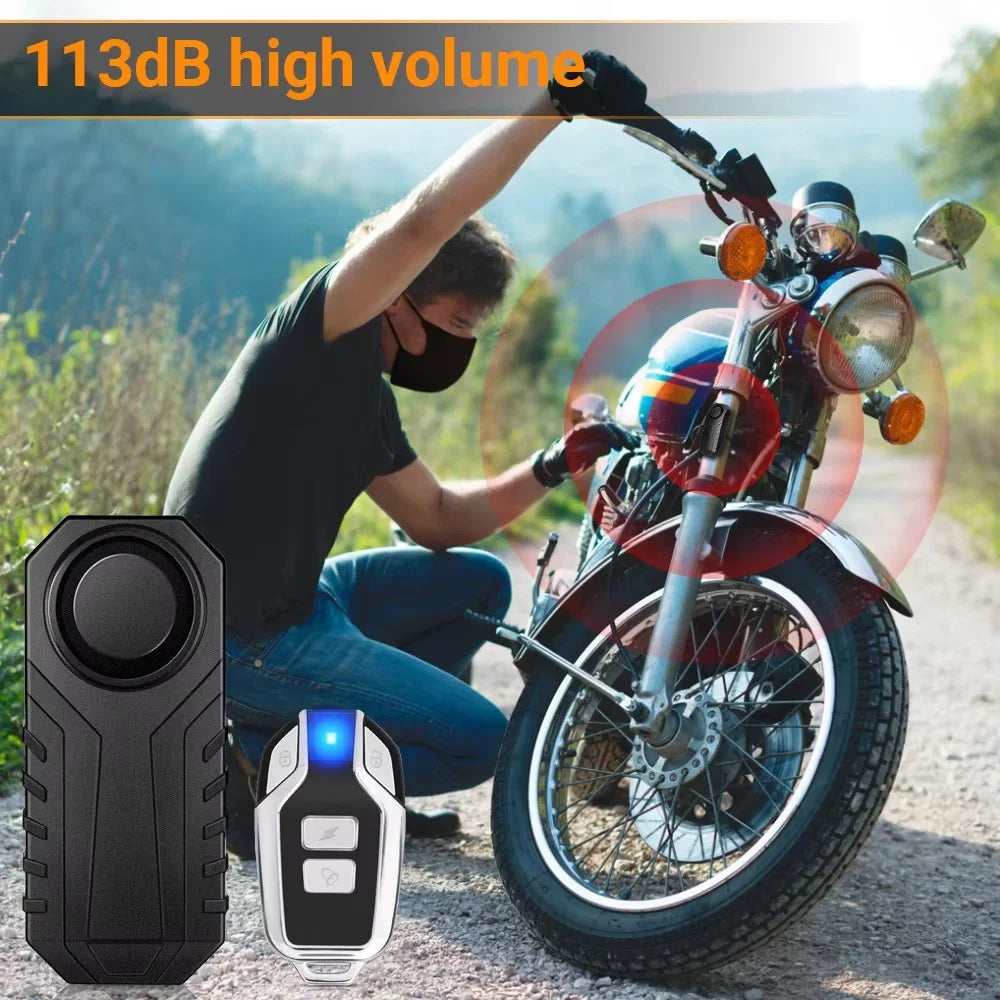 SF22R+09C Wireless Motorcycle Alarm System with Remote Control USB Rechargeable Waterproof Bicycle Anti Theft Device - 7