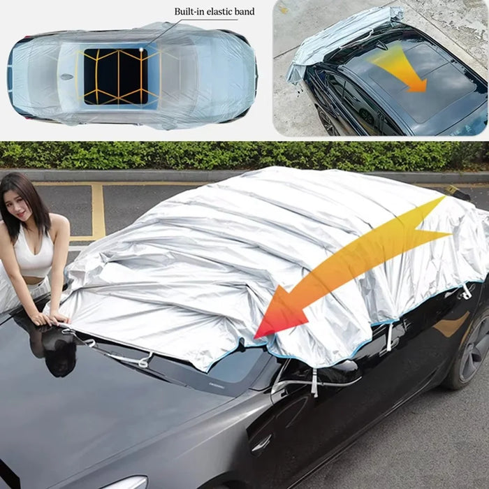 Size M For SUV 210D Oxford Fabric Waterproof Cover Sun Snow Protection Elastic Car Cover - 3