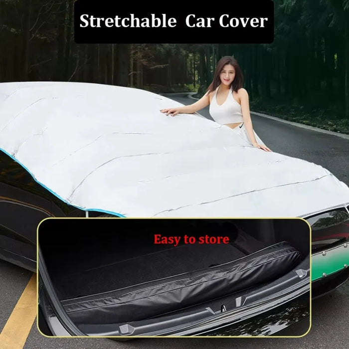 Size M For SUV 210D Oxford Fabric Waterproof Cover Sun Snow Protection Elastic Car Cover - 4
