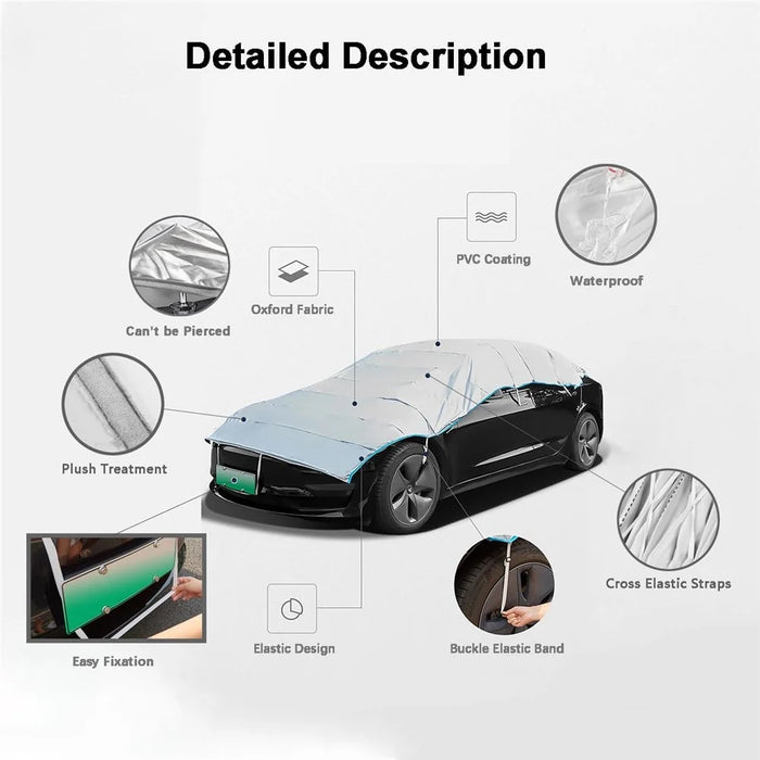 Size M For SUV 210D Oxford Fabric Waterproof Cover Sun Snow Protection Elastic Car Cover - 5