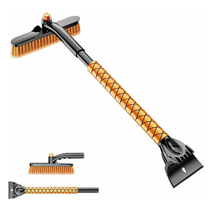 ST-3909 360 Degree Rotatable Car Snow Brush Ice Scraper 2 in 1 Winter Windshield Cleaner for Vehicles - 1