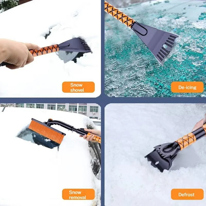 ST-3908 Telescopic handle Windshield Cleaner for Vehicles 2 in 1 360 Degree Rotatable Car Snow Brush Ice Scraper - 5