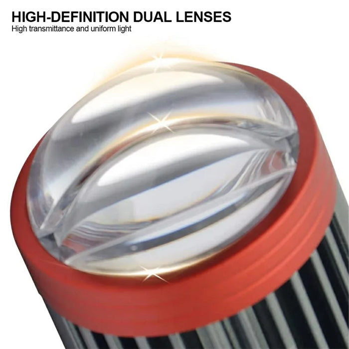 Motorcycle Dual Lens Projector LED Headlight High Low Beam Waterproof Electric Vehicle Front Lamp - White Light - 4
