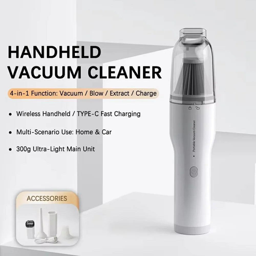 Portable Wireless Handheld Vacuum Cleaner Metal Filter High Power Suction Blower for Car Home - 3