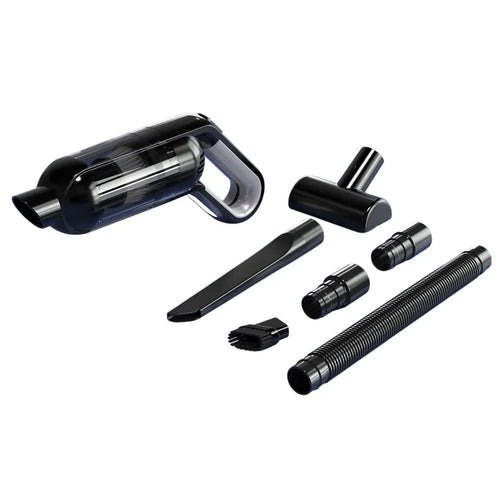 Handheld Car Vacuum Cleaner 8kPa Powerful Suction Low Noise Cordless Dust Blower with LED Light - Black - 1