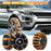 8Pcs Car Tire Snow Chains Universal Anti Skid Emergency Traction with Gloves and Hooks for SUV Truck Off-Road Vehicle - 4