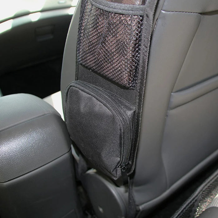 Car Seat Side Storage Organizer Waterproof Multi-Pocket Hanging Bag for Map Water Bottle Umbrella - 5