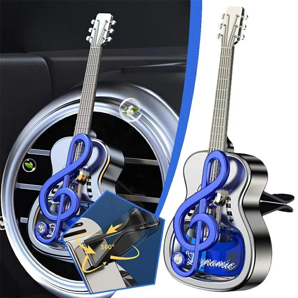 Guitar Shape Car Vent Clip Air Freshener Diffuser Aromatherapy Fragrance for Vehicle AC Outlet Decorative Ornament - Blue+Ocean - 2