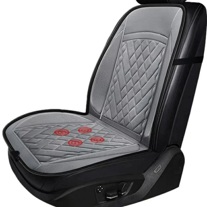 12-24V Car Seat Heater Cushion 3 Gears Adjustable Single Seat Winter Warming Pad for Vehicle - Grey - 3
