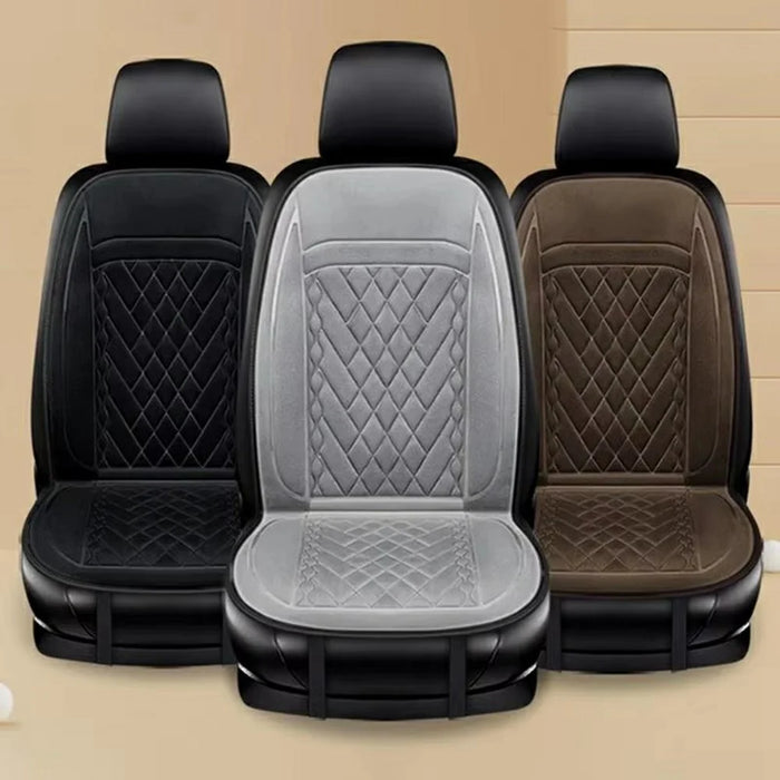 12-24V Car Seat Heater Cushion 3 Gears Adjustable Single Seat Winter Warming Pad for Vehicle - Grey - 6