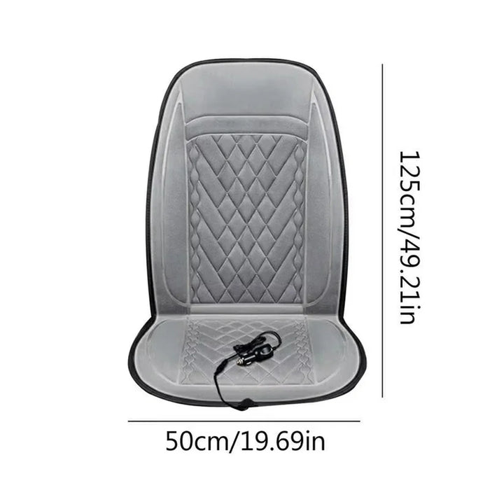 12-24V Car Seat Heater Cushion 3 Gears Adjustable Single Seat Winter Warming Pad for Vehicle - Grey - 7