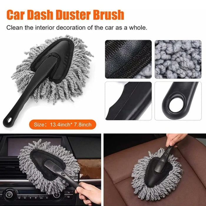 10Pcs Car Cleaning Kit Wash Brush Set with Detailing Tools Auto Maintenance Accessories - 2
