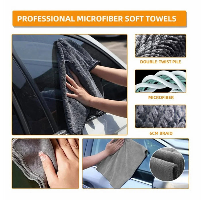 10Pcs Car Cleaning Kit Wash Brush Set with Detailing Tools Auto Maintenance Accessories - 3