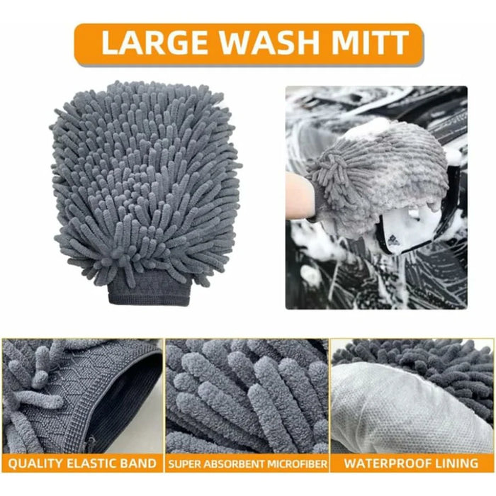 10Pcs Car Cleaning Kit Wash Brush Set with Detailing Tools Auto Maintenance Accessories - 4