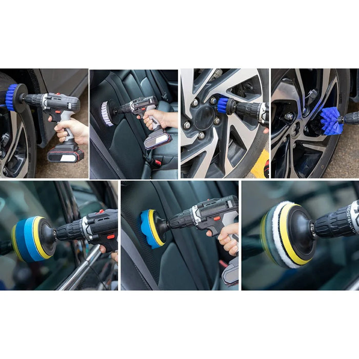 10Pcs Car Cleaning Kit Wash Brush Set with Detailing Tools Auto Maintenance Accessories - 7