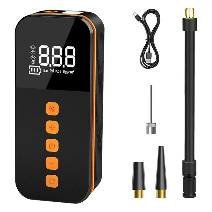 Portable Car Tire Inflator Digital Display Multifunction Wireless Electric Air Pump with LED Light - 1