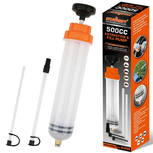 500CC Car Oil Fluid Extractor Transparent Manual Oil Suction Pump Oil Transfer Change Pump - 1