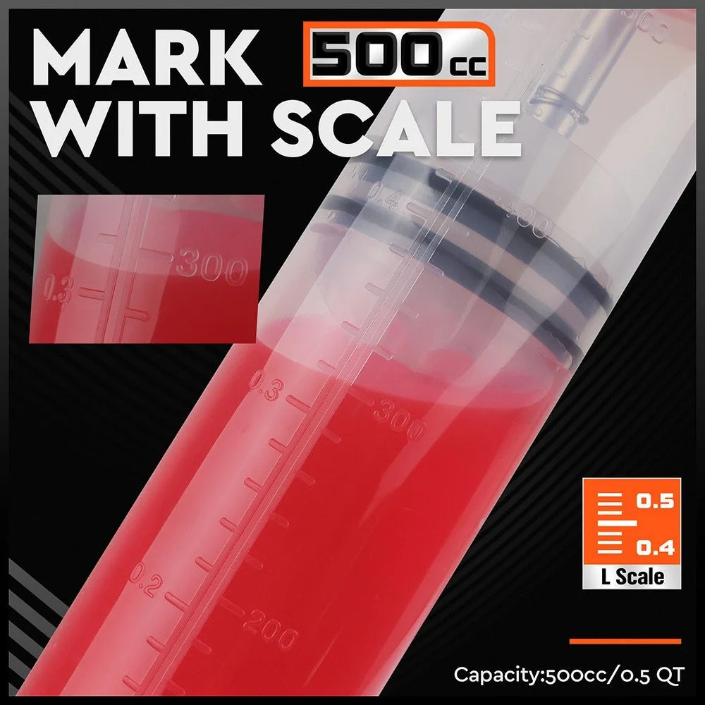 500CC Car Oil Fluid Extractor Transparent Manual Oil Suction Pump Oil Transfer Change Pump - 6