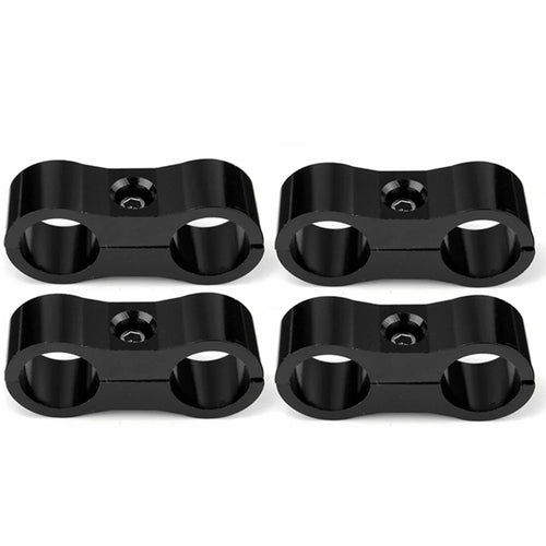F08129-4 4PCS AN4 Aluminum Alloy Fuel Line Mounting Clamp Hose Adapter - 1