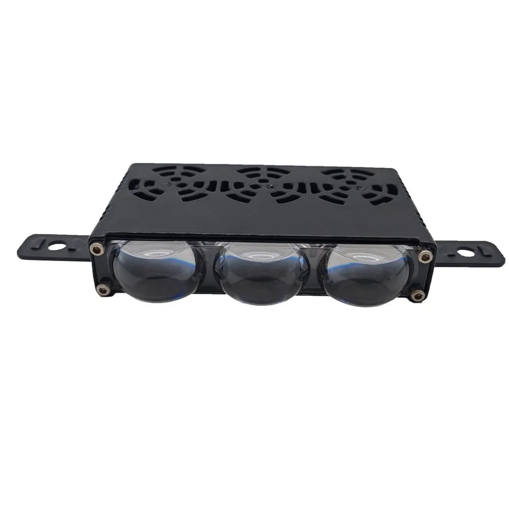 3-LED Car Spotlight IP67 Waterproof Yellow and White Light High Low Beam Lamp for Truck / SUV / ATV - 2
