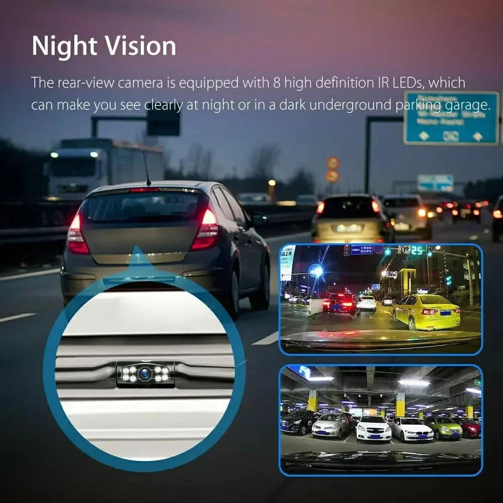 License Plate Frame Car Camera HD Infrared Night Vision Rear View Reversing Camera for Sedan SUV Truck RV - 5