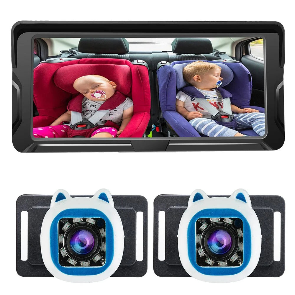 4.3 Inch HD 1080P Car Baby Monitor 360 Degree Rotation Wide Angle Night Vision Camera - 4