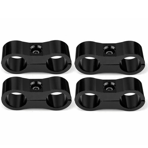 F08129-6 4PCS AN6 Aluminum Alloy Hose Separator Clamp Suitable for Oil Line, Brake Line, Water Pipe - 1