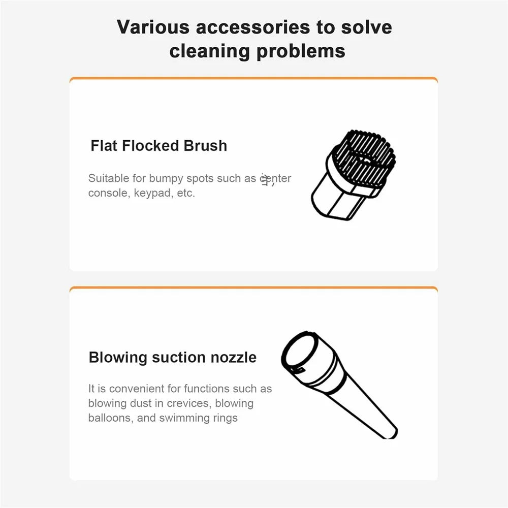 4000PA Strong Suction Wireless Car Vacuum Cleaner Low Noise Handheld Portable Dust Buster - Black - 5
