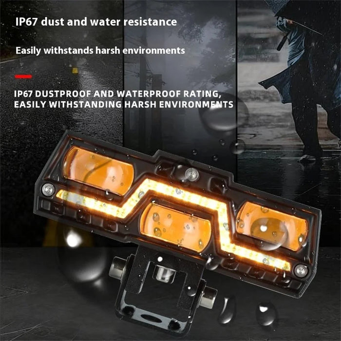 45W LED Headlight Spotlight with DRL for Car / Motorcycle Yellow White LED Light IP67 Waterproof - 5
