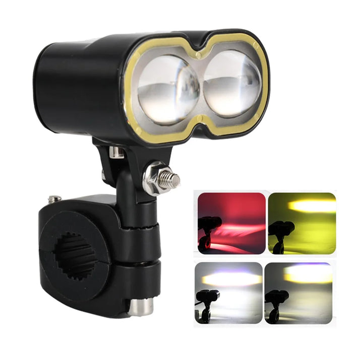 40W LED Headlight Spotlight for Car / Motorcycle Yellow / White Light Lamp with Halo Ring - 1