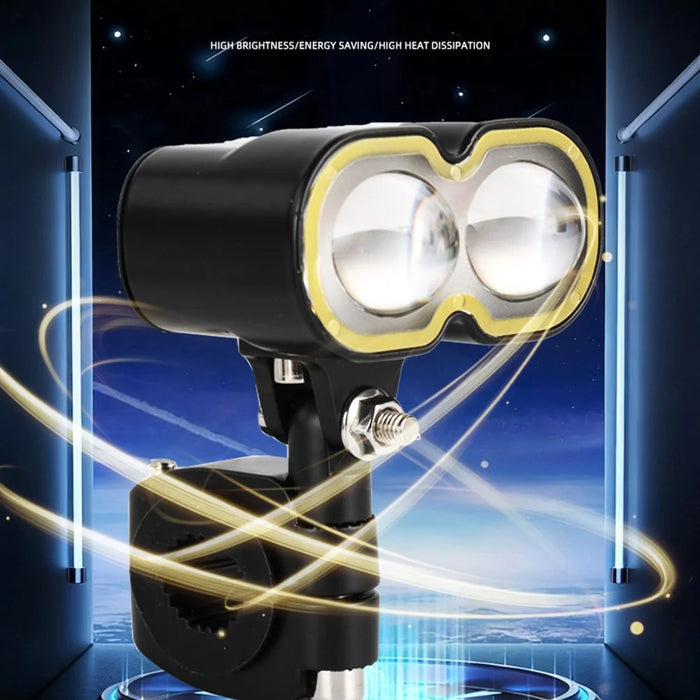 40W LED Headlight Spotlight for Car / Motorcycle Yellow / White Light Lamp with Halo Ring - 5