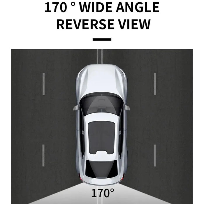 European License Plate Frame with 4-LED Night Vision AHD 1080P Wide Angle Car Rear View Camera for Reverse Parking - 7
