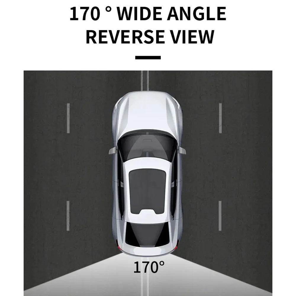 European License Plate Frame with 8-LED Night Vision AHD 1080P Wide Angle Car Rear View Camera for Reverse Parking - 5