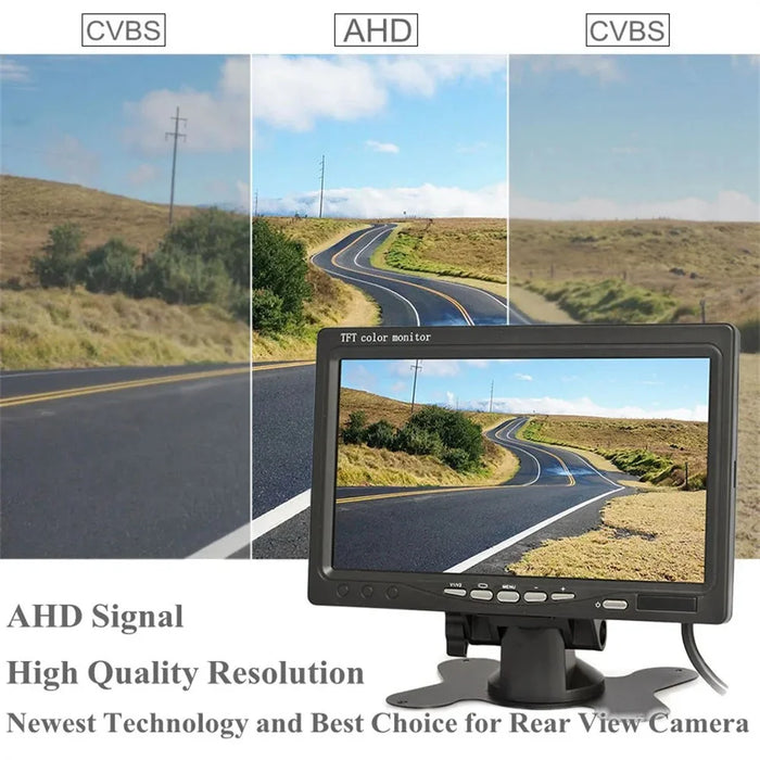 7 Inch Wireless Backup Camera System for Bus IP67 Waterproof Rear View Night Vision LCD Monitor - 2