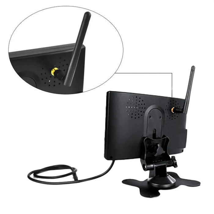 7 Inch Wireless Backup Camera System for Bus IP67 Waterproof Rear View Night Vision LCD Monitor - 7