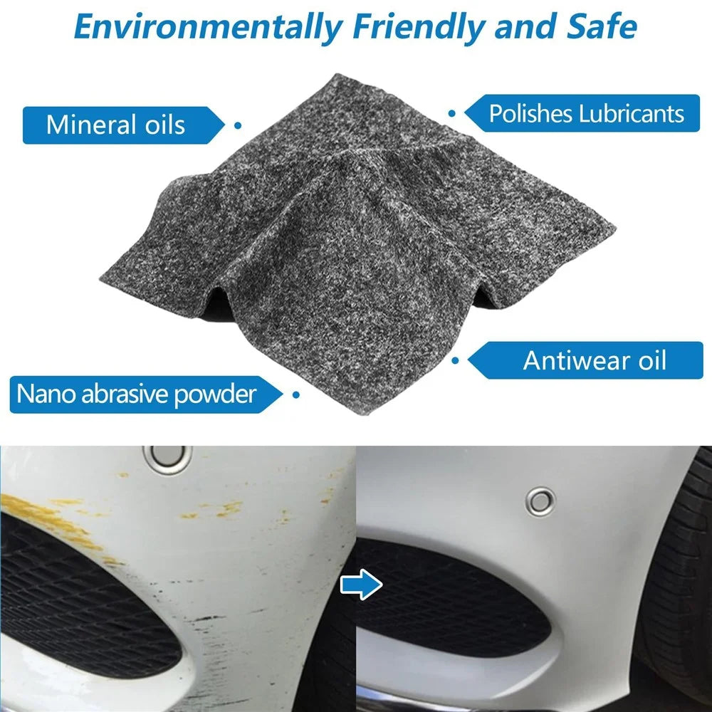 5Pcs 10 x 20cm Multifunction Nano-fiber Car Scratch Repair Cloth for Polishing Stain Removal - 4