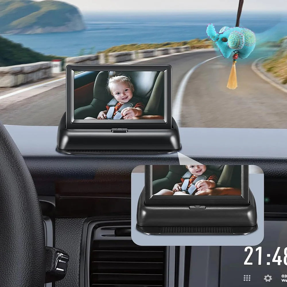 4.3 Inch Screen HD 1080P Baby Car Rear View Monitor Infrared Night Vision 150 Degree Wide Angle Camera - 5