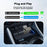 M4 2 in 1 Bluetooth-compatible 5.4 AI Box for CarPlay  /  Android Auto Wired to Wireless Car Adapter - 4