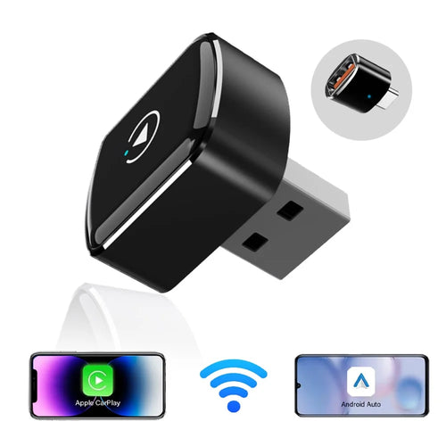 M26 2 in 1 For CarPlay  /  Android Auto Wired to Wireless Car Adapter 5.8G / 2.4G Dual Band WiFi Bluetooth-compatible USB Dongle - 1