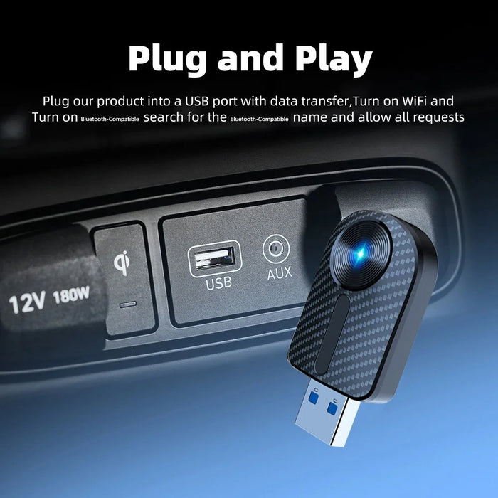 M27 2 in 1 Plug and Play USB AI Box for CarPlay  /  Android Auto Wired to Wireless Car Adapter - 6