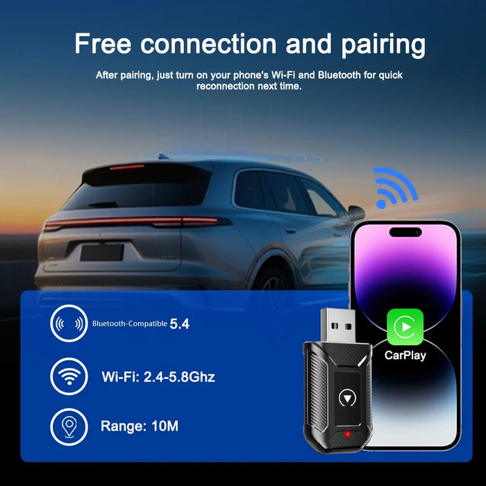 M30 2 in 1 AI Box Wireless Car Adapter for CarPlay  /  Android Auto Upgrade Compatible with Built-in CarPlay  /  Android Auto Vehicles - 7