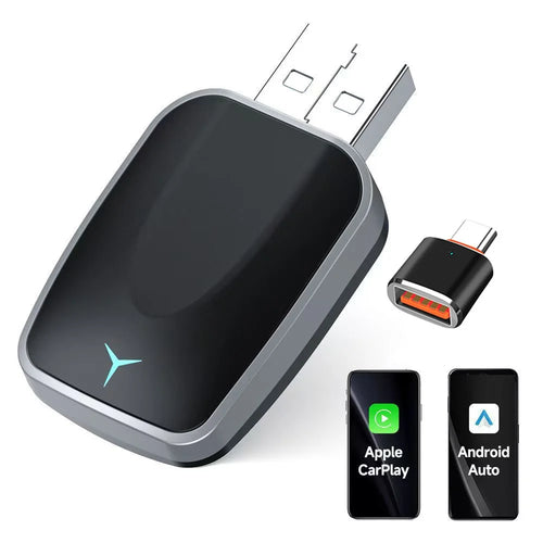 M34 2 in 1 AI Box Wireless Car Adapter for Upgrading Wired CarPlay  /  Android Auto to Wireless Compatible With Built-in CarPlay  /  Android Auto Vehicles - 1
