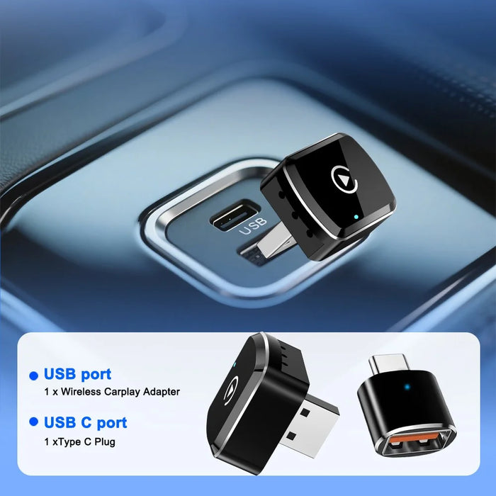 M39 2 in 1 AI Box Wireless Car Adapter for CarPlay  /  Android Auto Upgrade Wired to Wireless Compatible with Built-in CarPlay  /  Android Auto Vehicles - 4
