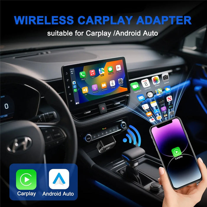 M39 2 in 1 AI Box Wireless Car Adapter for CarPlay  /  Android Auto Upgrade Wired to Wireless Compatible with Built-in CarPlay  /  Android Auto Vehicles - 6