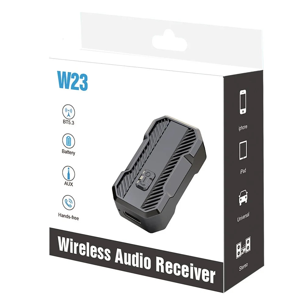 W23 Car Audio Receiver Adapter Bluetooth-Compatible 5.3 Hands-Free AUX Wireless Transmitter - 6